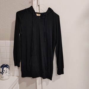 Timeson Soft Black Drawstring Hoodie With Middle Pocket. EUC  Large